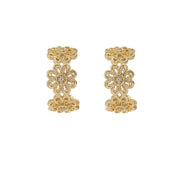 Gilded Bloom Hoops