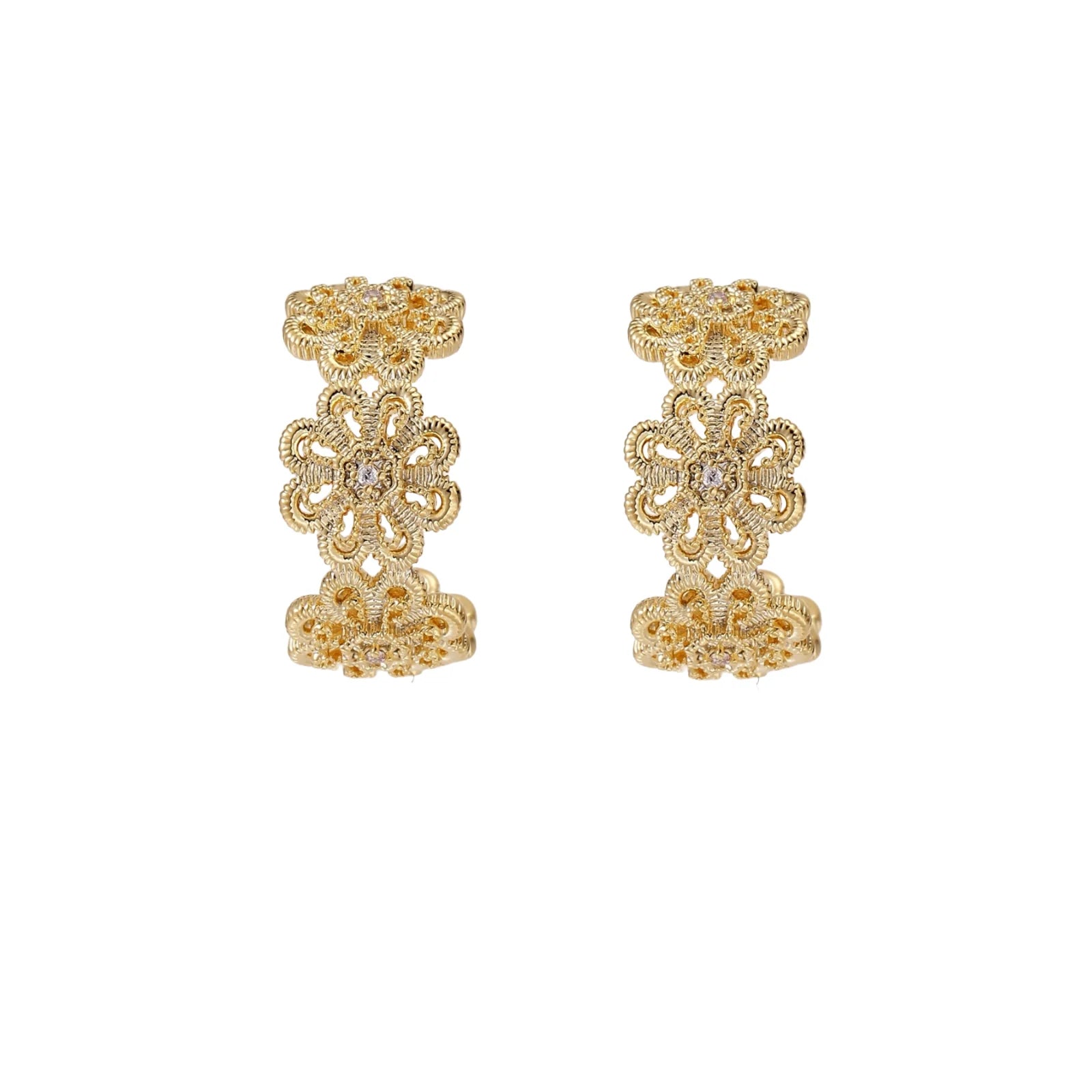 Gilded Bloom Hoops