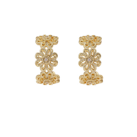 Gilded Bloom Hoops