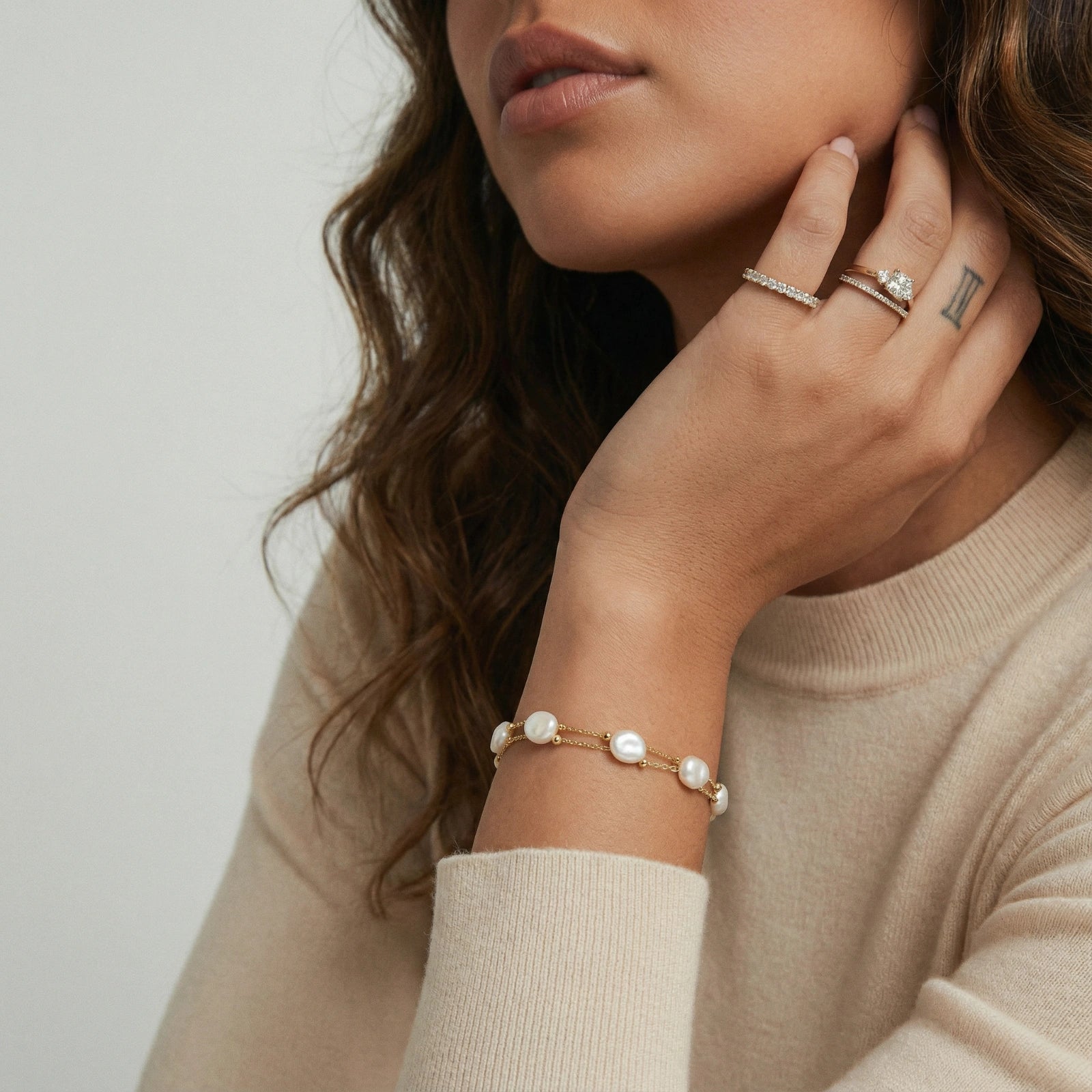Baroque Pearl Cascade Bracelet