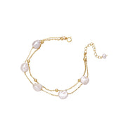 Baroque Pearl Cascade Bracelet