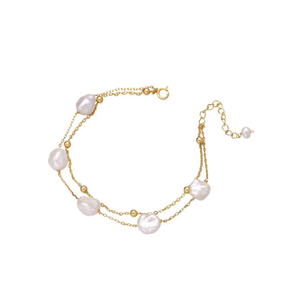 Baroque Pearl Cascade Bracelet