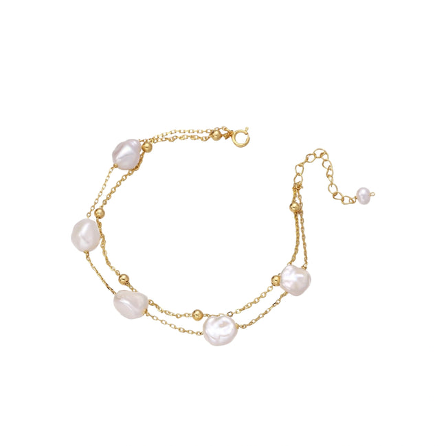 Baroque Pearl Cascade Bracelet