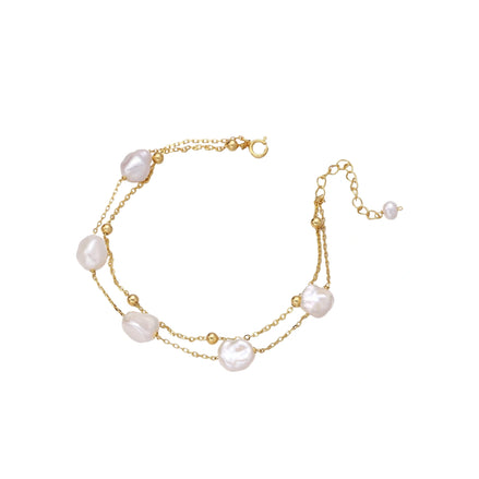 Baroque Pearl Cascade Bracelet