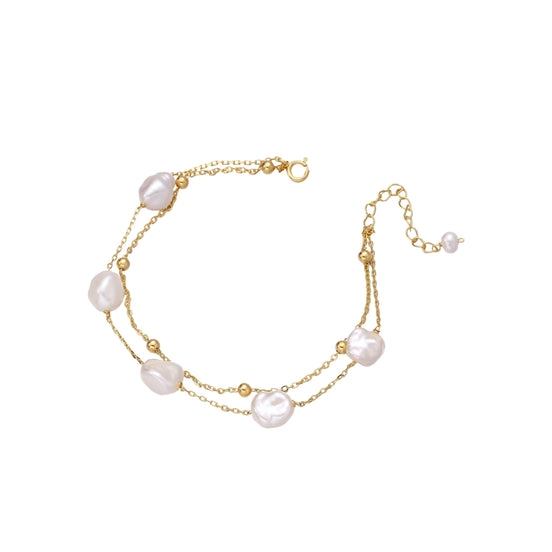 Baroque Pearl Cascade Bracelet
