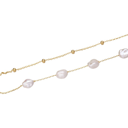 Baroque Pearl Cascade Bracelet