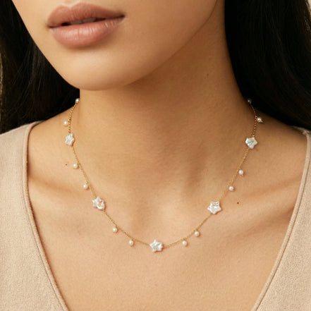 Starlit Pearl Necklace