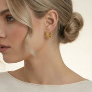 Gilded Bloom Hoops