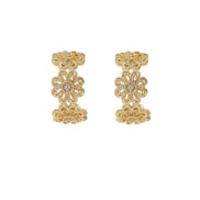 Gilded Bloom Hoops