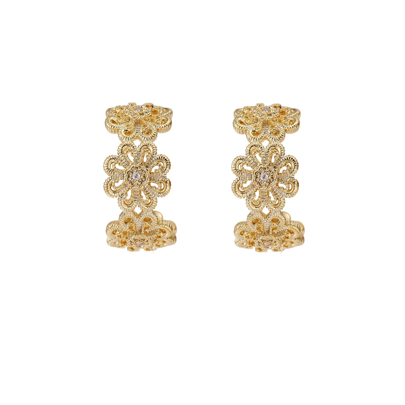 Gilded Bloom Hoops