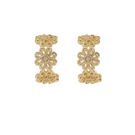 Gilded Bloom Hoops