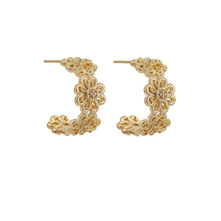 Gilded Bloom Hoops