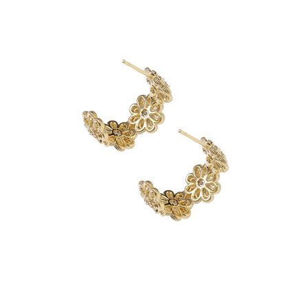 Gilded Bloom Hoops