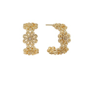 Gilded Bloom Hoops
